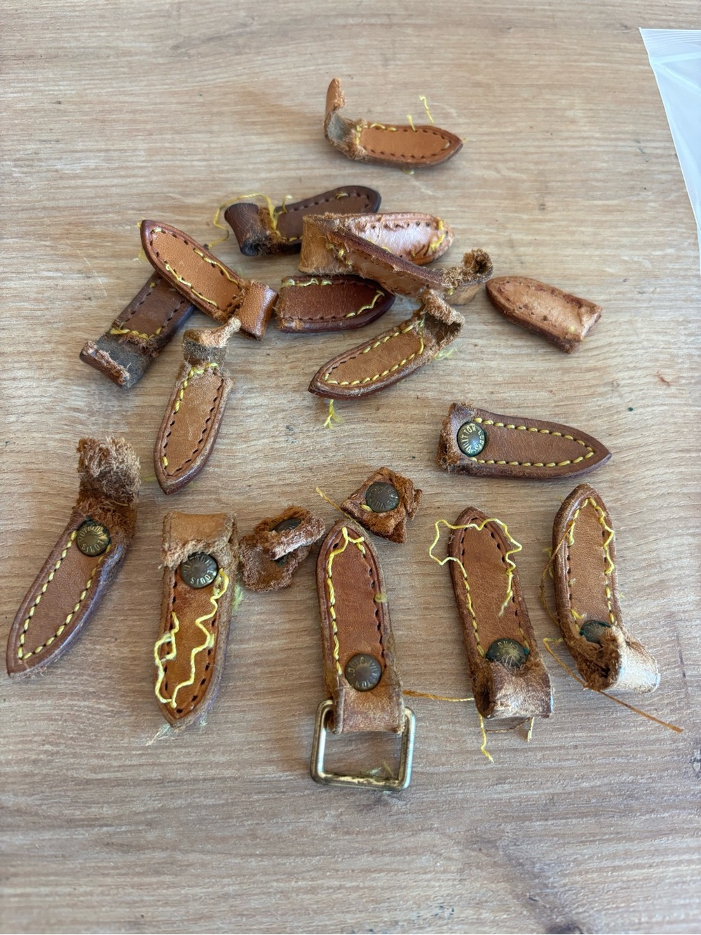 Authentic Louis vuitton rivets and leather tabs